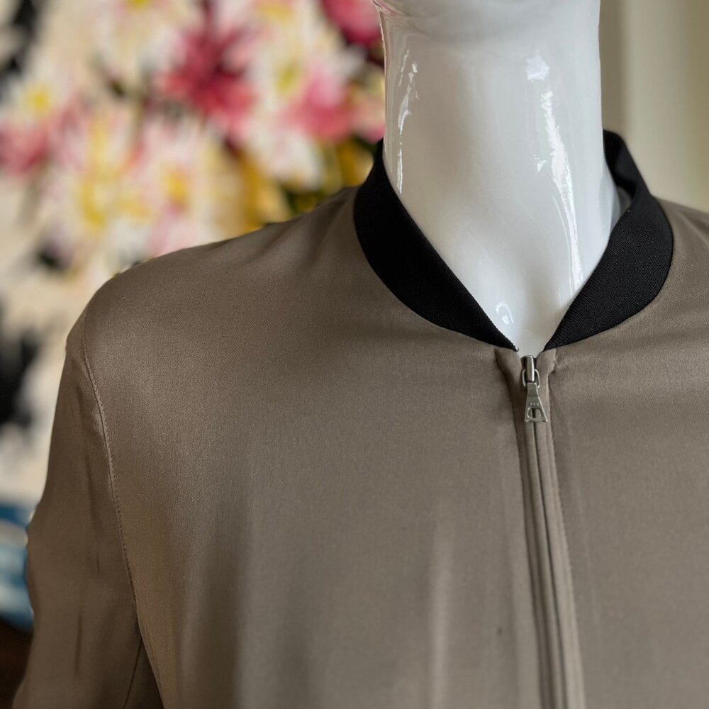 Theory Baharah Silk bomber jacket - size Small